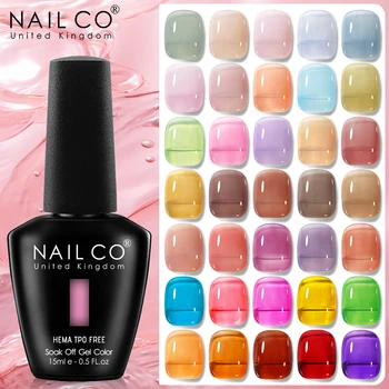 NAILCO 15ml Smalto per unghie gelatina colorata Splendido colore HEMA TPO FREE Soak Off UV LED Semi permanente Smalto gel a lunga tenuta