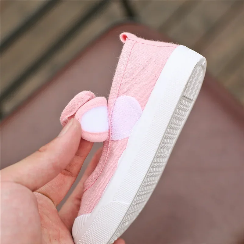 Korean Fashion Baby Shoe Children Canvas Shoes Bow Baby Princess Shoe for Baby Girl Casual Sneaker Tenis Infantil Menino Zapatos 3
