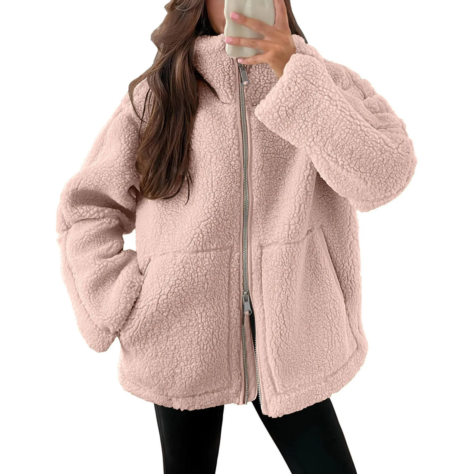Women Autumn Winter Fleece Jacket Coat