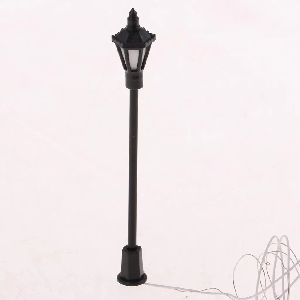 20PC 1:100 Scale Model Railway Led Lamppost Lamps Wall Lamps 3