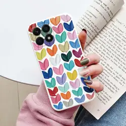 Cover per telefono in silicone morbido con stampa leopardata e fiori