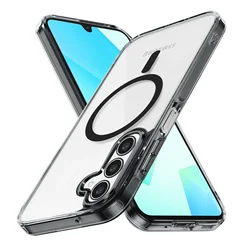 Magsafe Transparent Magnetic Matte Case with Wireless Charging - A36 5G (Black)