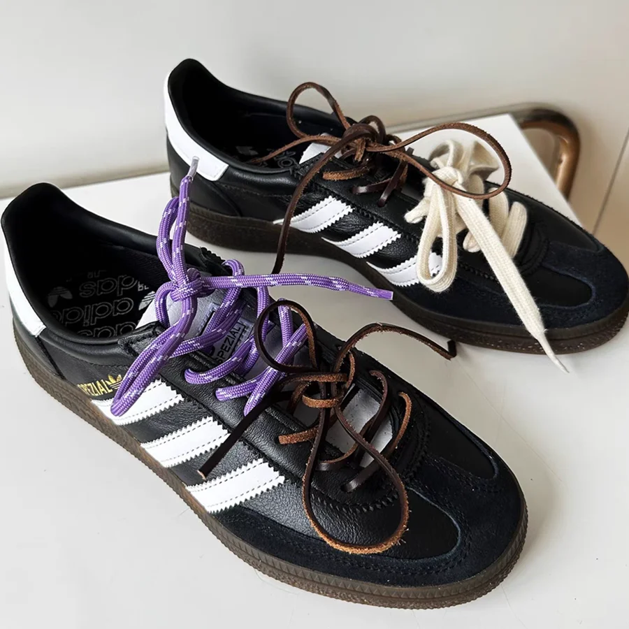 Bunte diagonale Punkte, runde Seil-Schnürsenkel, grobe Webart, Polyester, Schnürsenkel, Damen, Herren, Herbst, Winter, Sport, Freizeit-Sneaker-Schuh – Detail 9