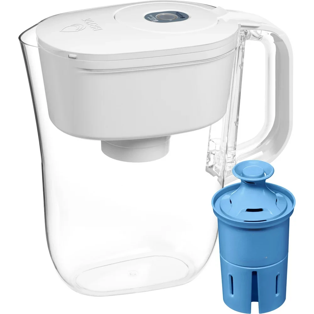 6-Cup White Water Filter Pitcher with ELITE Filter, Reduces Lead