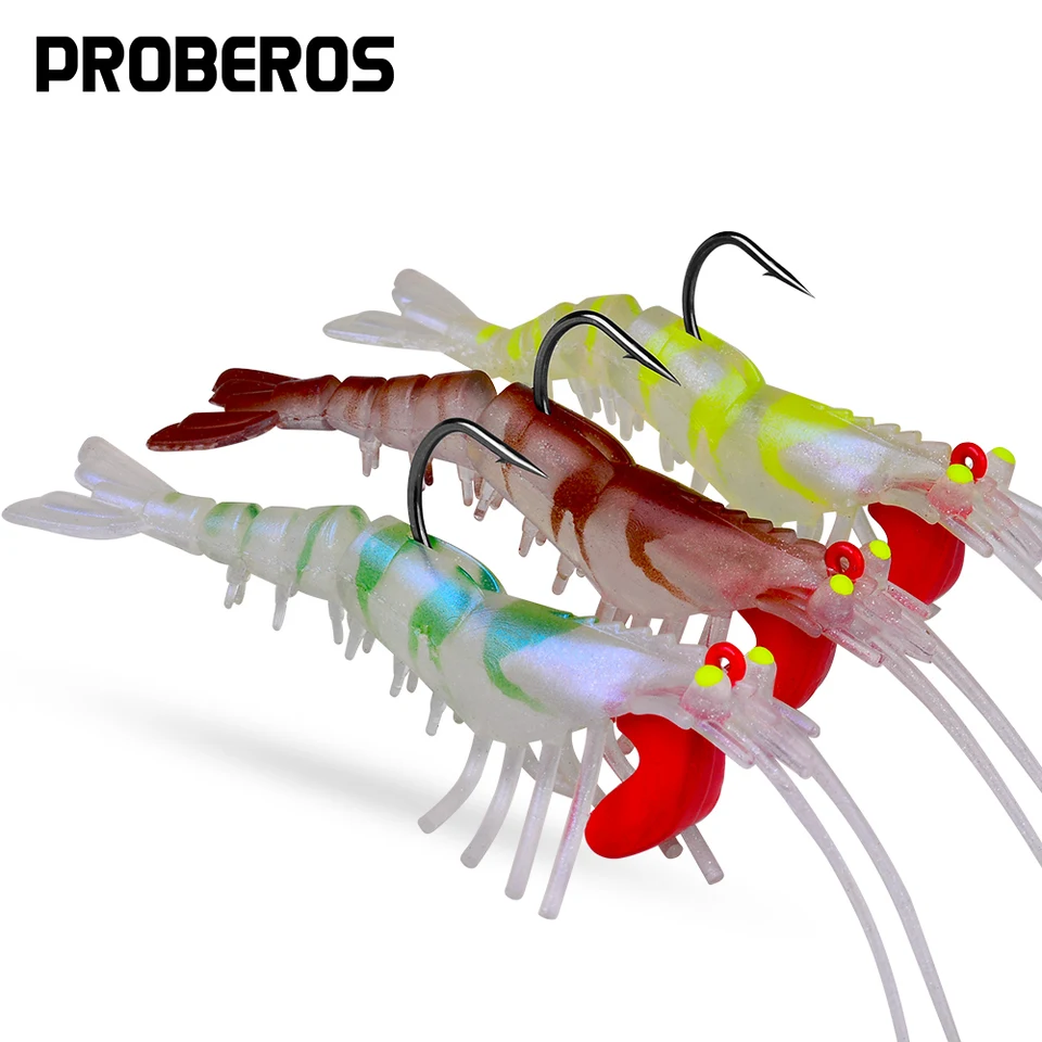 5Pcs 7-13cm 6-19g Silicone Fishing Bait Shrimp Soft Artificial Soft Prawn  With Hooks Jigs Lure Swimbait Spinning Tackle Baits - AliExpress