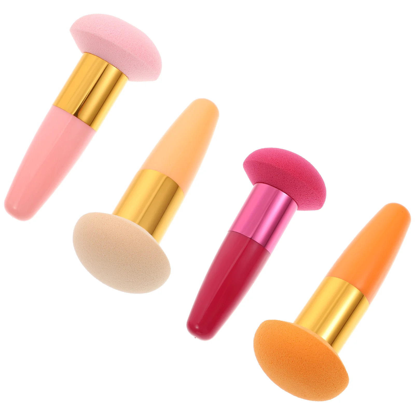 

4 Pcs Beauty Stick Dry Powder Long Handle Puffs Women Makeup Supplies Tools Emulsion