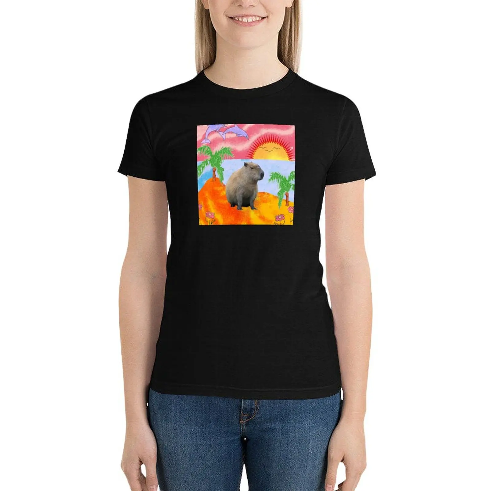 

DesignBy x Puro Lomito T-Shirt summer tops anime clothes tshirts for Women
