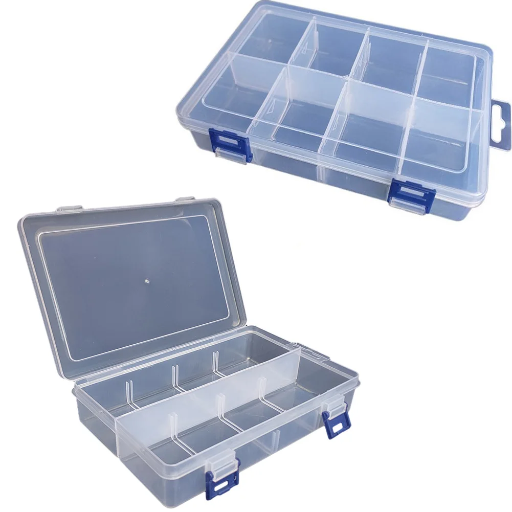 Plastic Organizer Box Storage Container Jewelry Box With Adjustable Dividers  For Beads Art DIY Crafts Jewelry Case Organizer