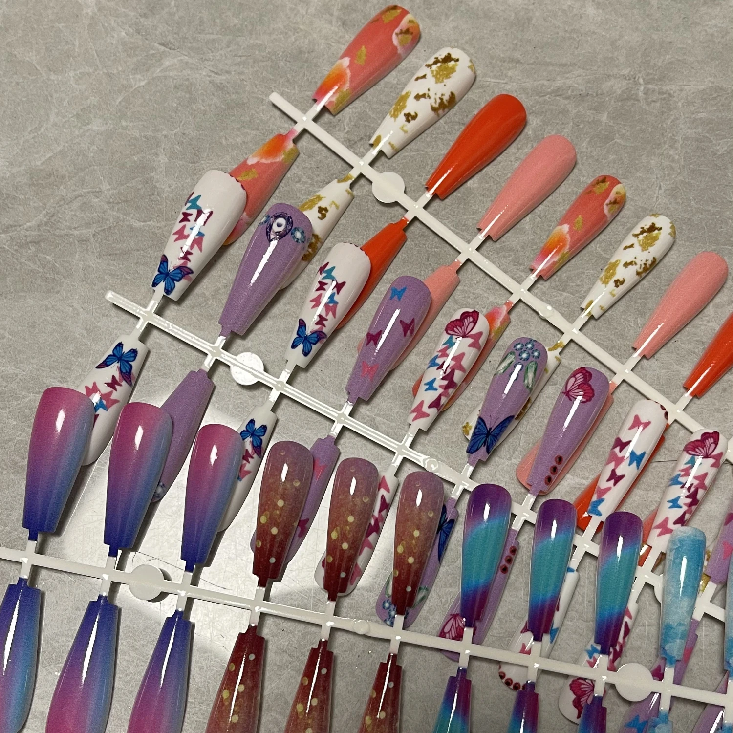 Long False Nails Tips for Nails Fingernails Acrylic Fake Nails Art