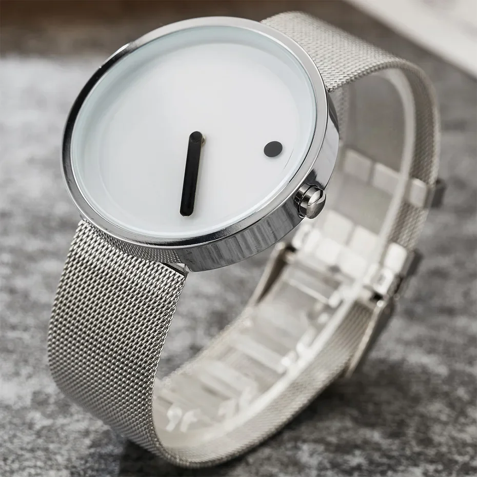 Часы Paidu с модным дизайном, мужские повседневные спортивные часы с точечной матрицей, кварцевые наручные часы с кожаным ремешком, мужские часы