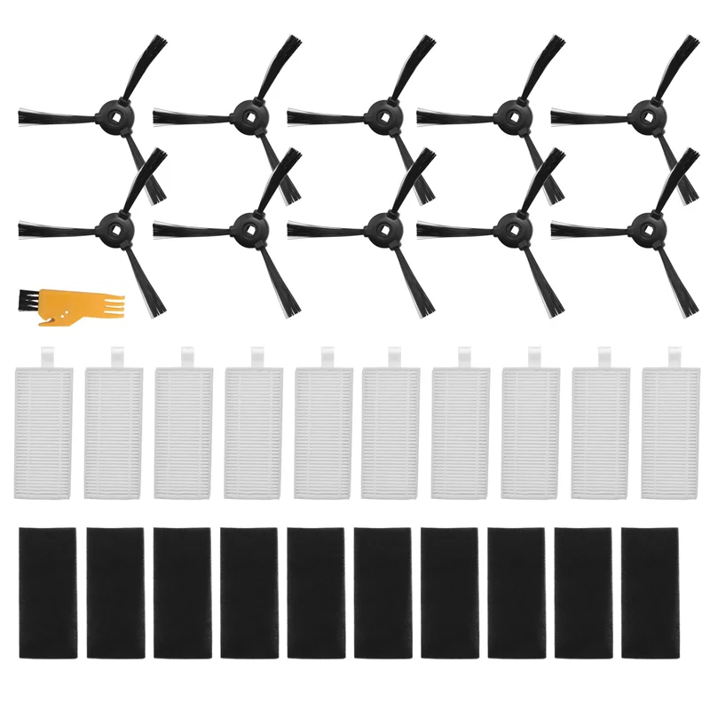 WIIYENA Ersatzteile Für Lefant M1/M2 Pro - 4 Seitenbürsten & 5 Filter Set