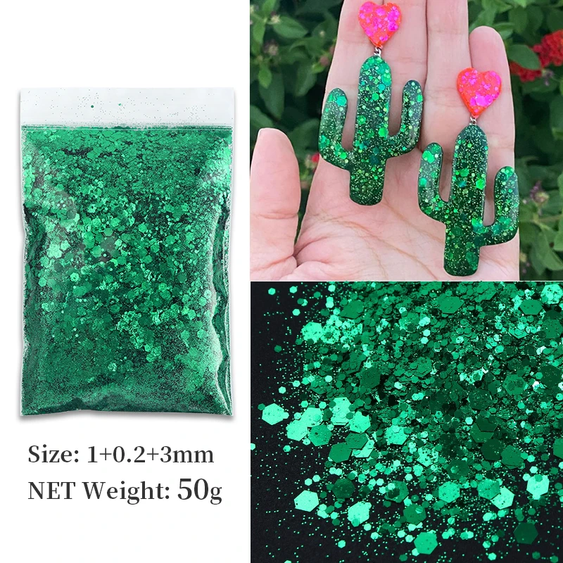 50g/bag Mixed Hexagons Glitter For Epoxy Resin Filling Pigment Powder Resin  Sequin DIY Craft Jewelry Making colorant resine epox - AliExpress