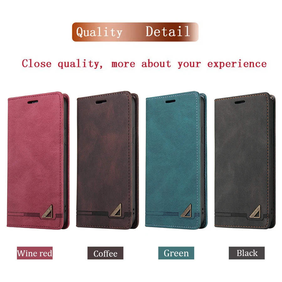 Anti-theft Leather Case For Redmi Note 11 11S 11SE 10 10S 9 8 7 Redmi 10 10A 10C 9A 9C 8A 7A Mi POCO X3 X4 M4 F4 Cover Case 