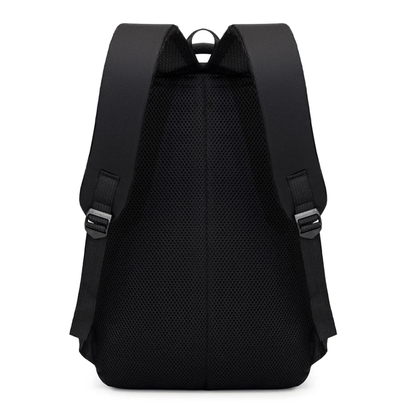 Men's Backpack - large capacity black laptop bag, adjustable strap and multiple compartments, leisure travel bag