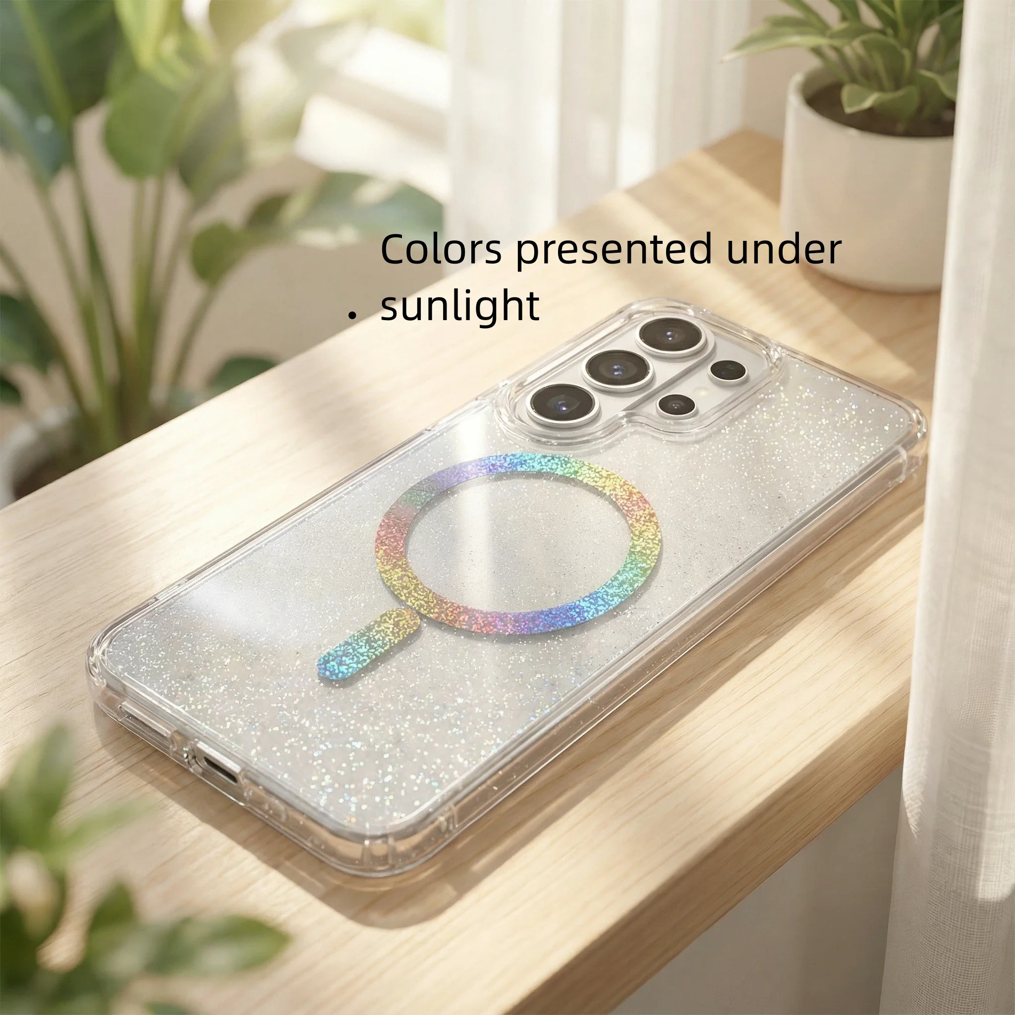 Sparkling Star Transparent Magnetic Phone Case