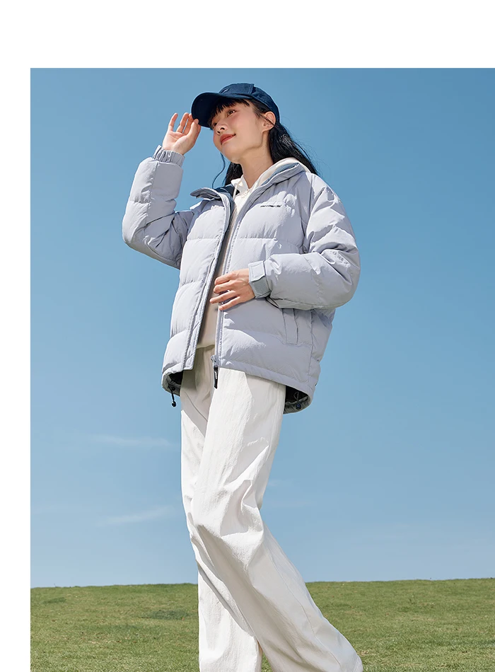 Down Jacket Winter New Three-Proof Top Contrasted Color Versatile Genderless Texture Jacket