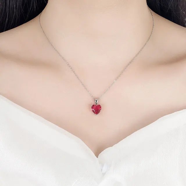 القلب الزركون 925 الفضة 4