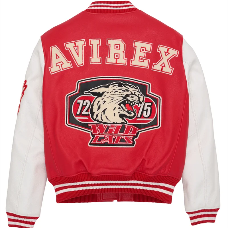 Description Picture 3 of itemMen's Real Leather Jacket with Embroidery Thicken Cowhide Leather Leather Classic Baseball Outfits Coat