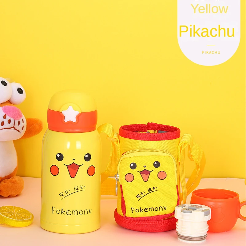 Kawaii Pokemon Anime Thermos Cup Pikachu Psyduck Jigglypuff Cartoon Children  Insulation Water Bottle Tea Milk Travel Straw Cup - Animation  Derivatives/peripheral Products - AliExpress