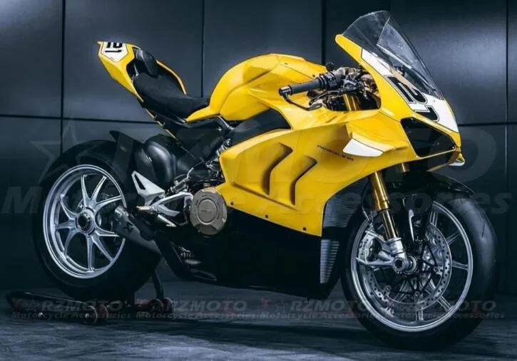 

4 подарка, новинка, ABS Мотоциклетный строительный комплект, подходит для Ducati PANIGALE V4 V4s 2023 2024 23 24, кузов, набор на заказ, желтый
