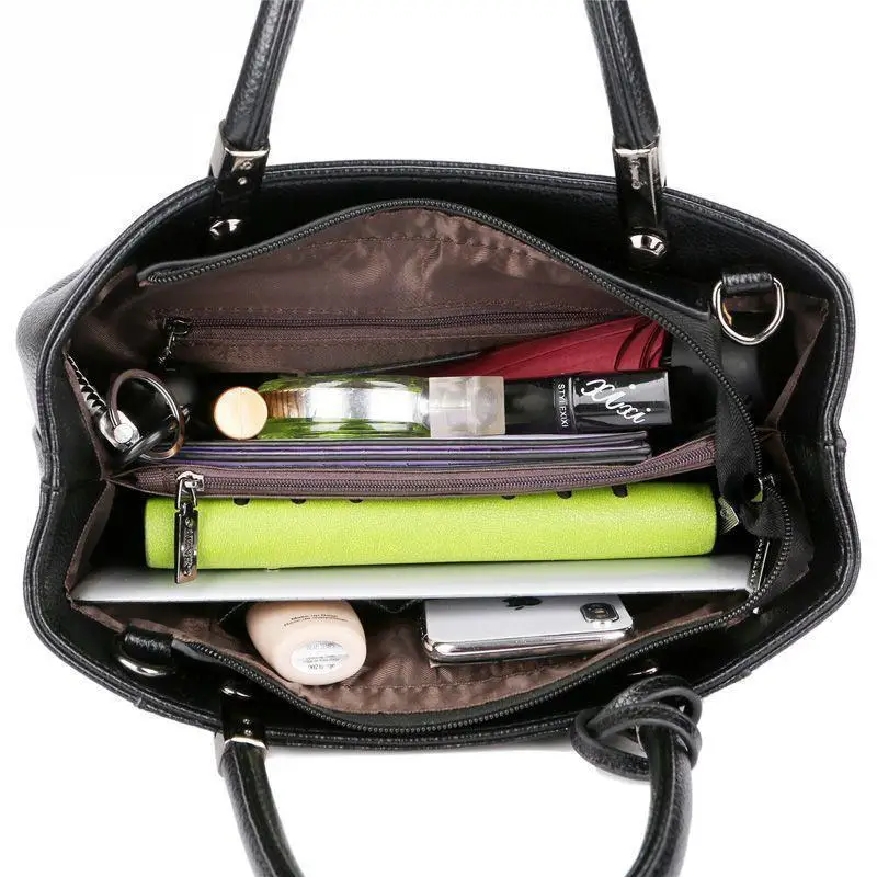 European And American New Large Capacity Crocodile Pattern Handheld Tote Bag Fashion And Casual Versatile Shoulder Crossbody Bag