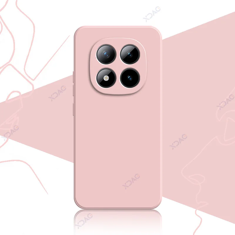 Premium Waterproof Liquid Silicone Mobile Phone Case - 360° Soft Cover Protection in a Stylish Square Design