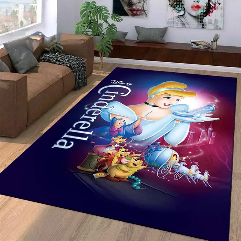 

LARGE Sizes Fairy Tales Cinderella Area Rug Carpet for Living Room Children's Bedroom Home Decor Sofa Doormat Floor Non-slip Mat