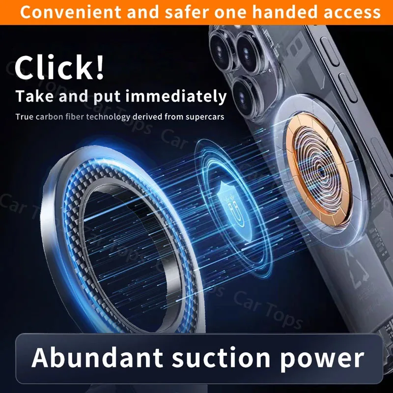 Enhanced Magnetic Car Phone Holder with 360° Rotation and Vent Mount Support