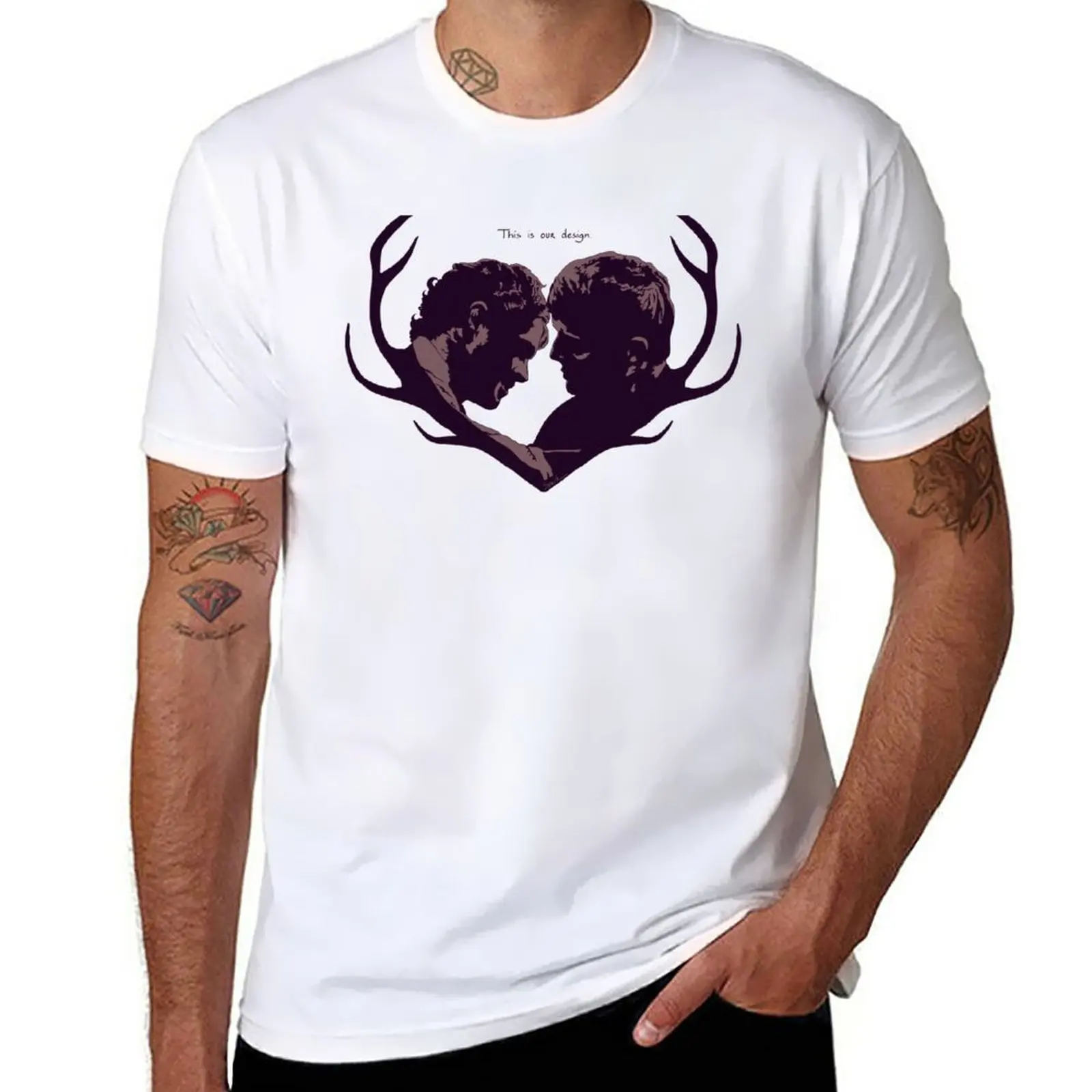 

New Murder Husbands Heart Design T-Shirt tops Anime t-shirt hippie clothes black t-shirts for men