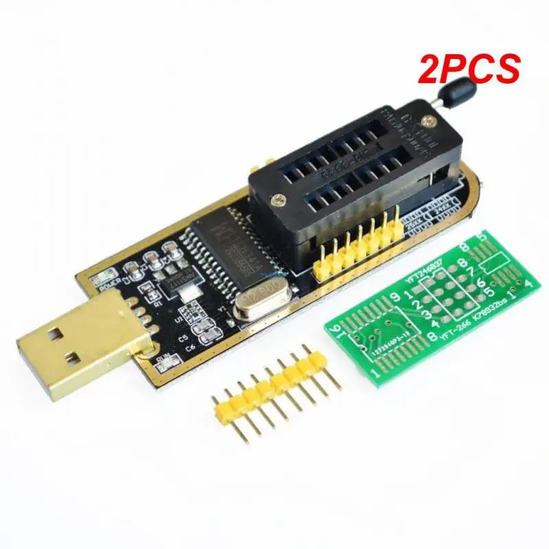 

Программатор EEPROM 24 и 25 серий, модуль USB для флэш-BIOS + зажим SOIC8 SOP8 для проверки EEPROM 93CXX / 25CXX / 24CXX XTW100, 2 шт.