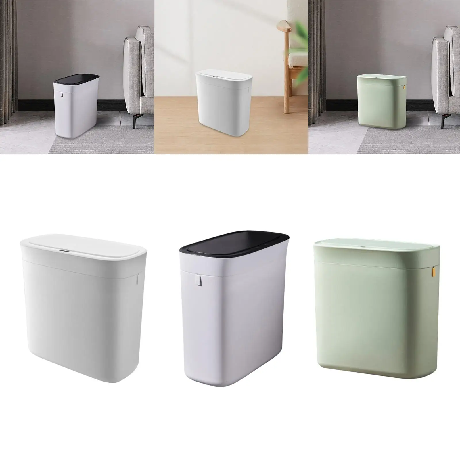 자동 쓰레기통, 쓰레기 봉투 포함, 16L, 침실, 야외 식당