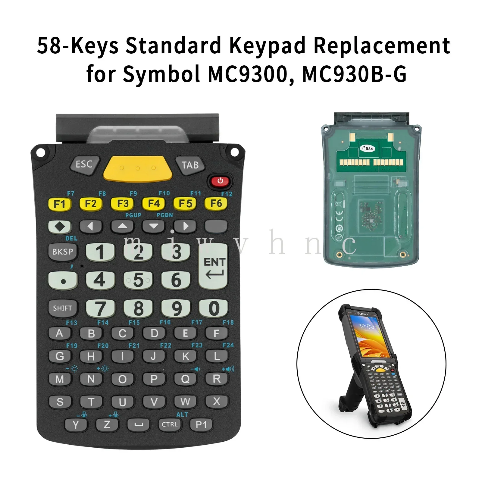 Zebra Symbol MC9300 MC930B-G 모바일 터미널 키패드 교체용 58키 키보드