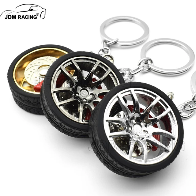 Racecar Tire Keychain - Car Guys Gift - JDM Style