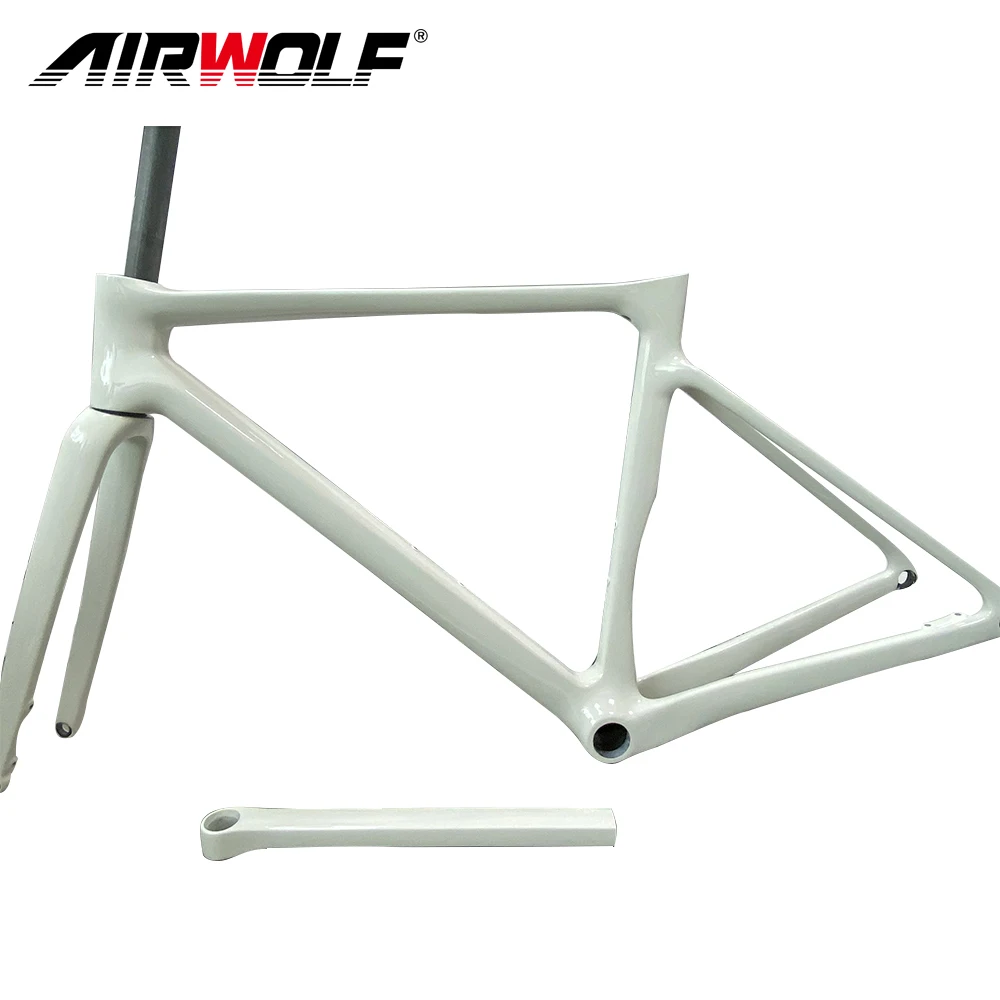 Airwolf Carbon Road Bike Frames 700*38c Speed Carbon Frame Thru Axle 142*12mm Bicycles Disc