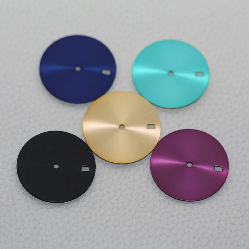 28.5mm Black Gold Sunburst NH35 Sterile No Dials Watch Face Repair Parts