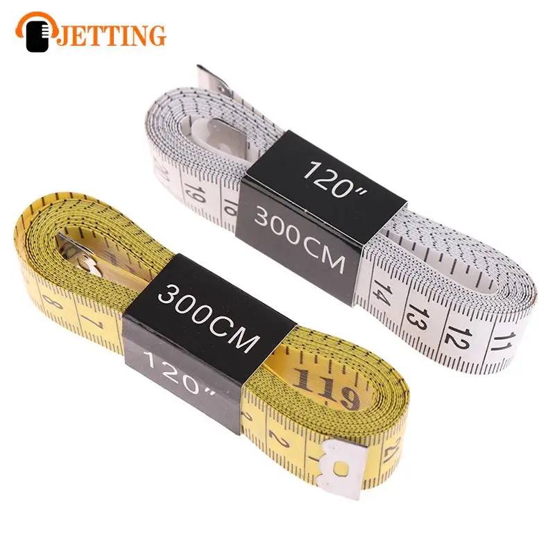 

Durable Soft 3 Meter 300 CM Sewing Tailor Tape Body Measuring Measure Ruler Dressmaking PVC Plastic Yellow High Quality