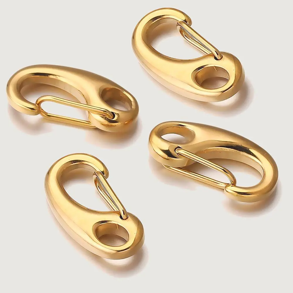 Stainless Steel 316L Shrimp Buckle DIY Jewelry Leather Rope Necklace Lobster Buckle on Bracelet 7