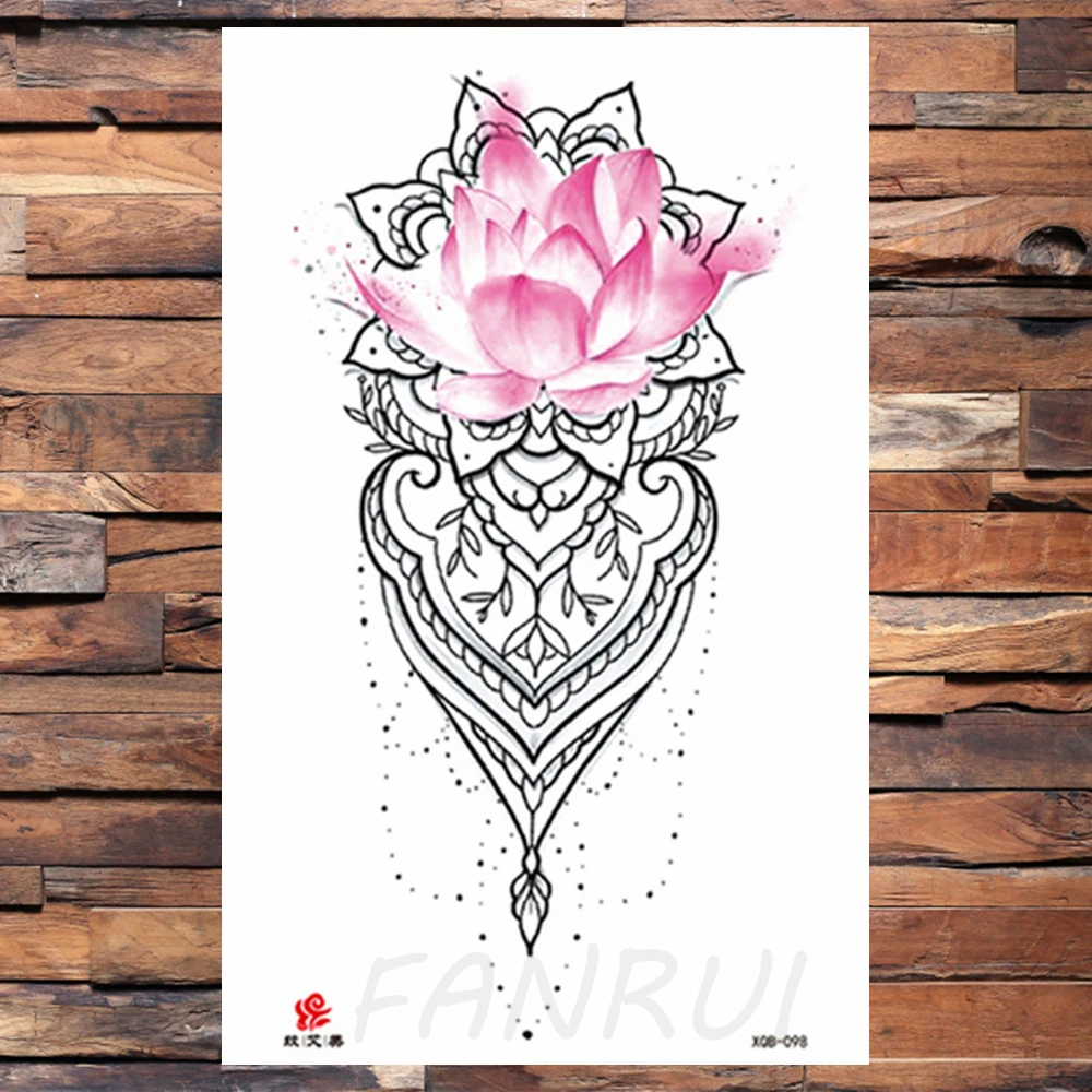 Watercolor Rose Flower Temporary Tattoo For Women Kids Girls Cherry Fake  Tattoos Sticker Sexy Lotus Henna Waterproof Tatoo Waist - AliExpress 66, image size:1000x1000