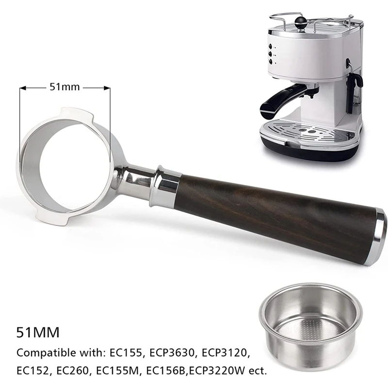 Delonghi Ec Ec155 Portafilter Size 51Mm Portafilter For Delonghi
