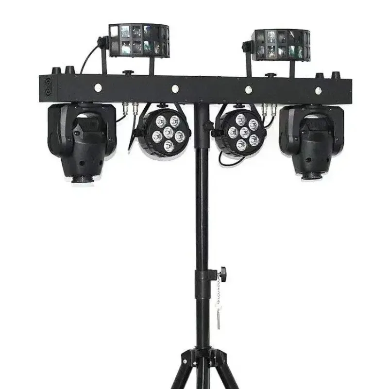 

Portable Wedding LED Par Light Moving Head Beam 4 in 1 Disco Dj Party Stage Light with T Bar Stand