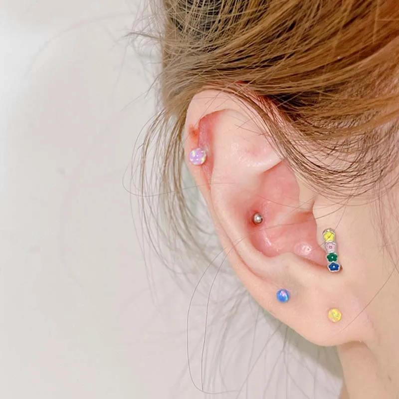 Flower Tragus Piercing Helix Piercing Cartilage Piercing 