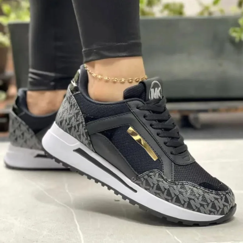2025 New Style Women Wedges Sneakers Lace - Up Breathable Sports Shoes Casual Platform Female Footwear Ladies Vulcanized Shoes 4