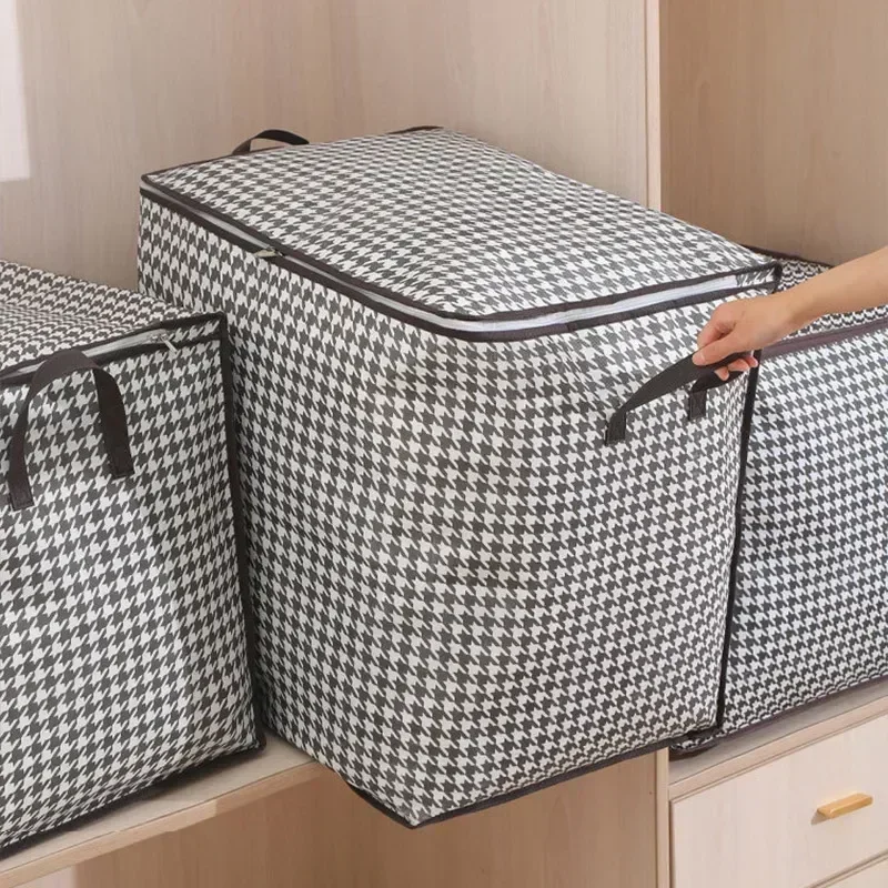 

Storage Non-woven Bag Dustproof Bedding Organization Saving Travel Organizers Space Quilt House-moving Wardrobe