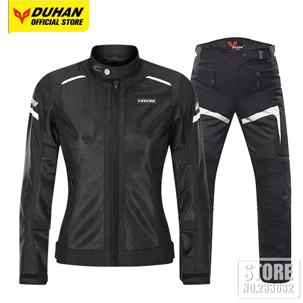 WomenMotorcycleJacketPantSuitBreathableMeshMotorbikeJacketMoto