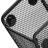 Pencil Holder Black Mesh Basket Metal Wire Writing Utensil Organizer Mesh Pen Case for Desk Cabinet Kitchen Whiteboard Pen 5
