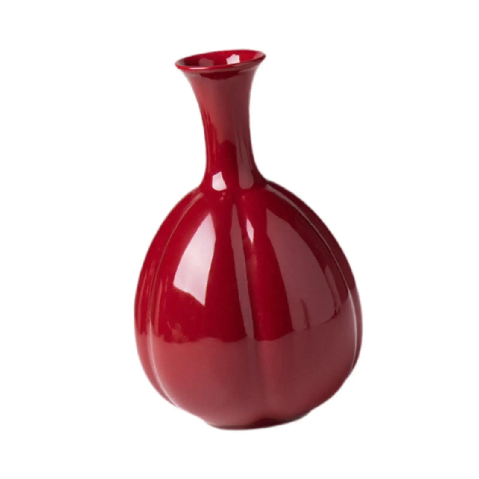 Red Ceramic Vase Decorative Vases Creative Flower Vases for Entrance Bookshelf