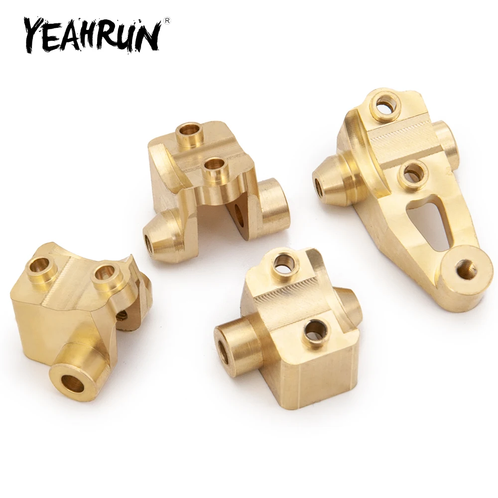 

Сверхмощное Латунное верхнее Нижнее крепление YEAHRUN, 4 шт., 45 г, фиксированное Крепление для детской модели 1/10, детали для обновления модели гусеничного автомобиля на радиоуправлении
