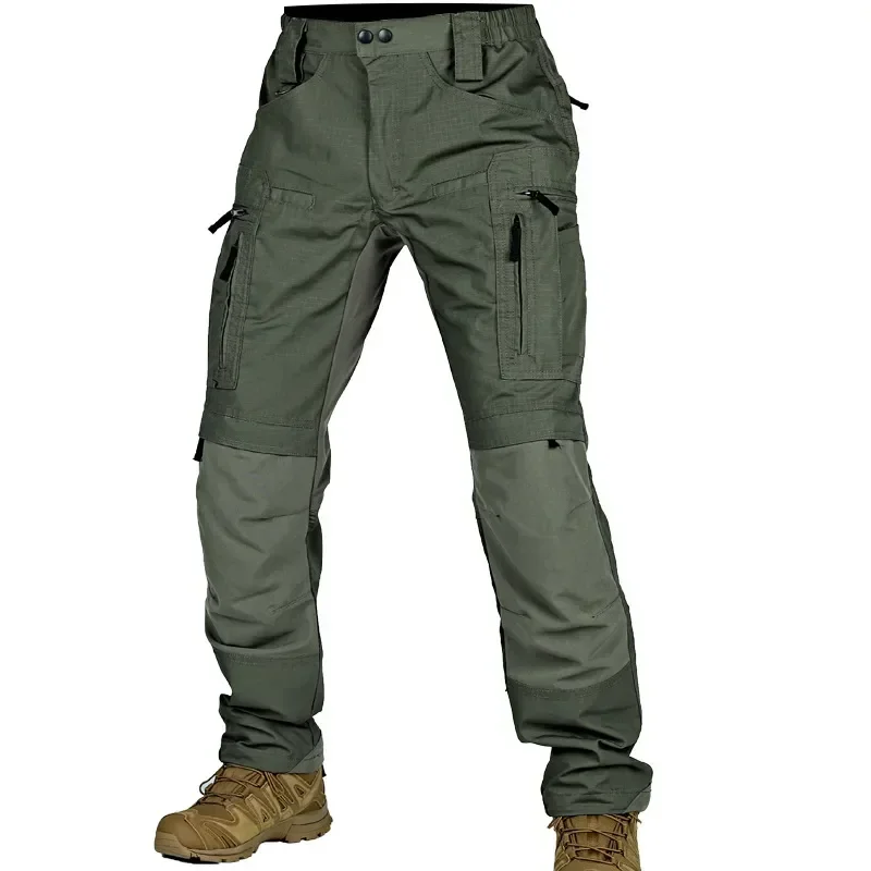 P40 Tactical Pants Men Military Outdoor SWAT Pants Multi-pocket Cargo Trousers Waterproof Wear-resistant Field Training Uniforms