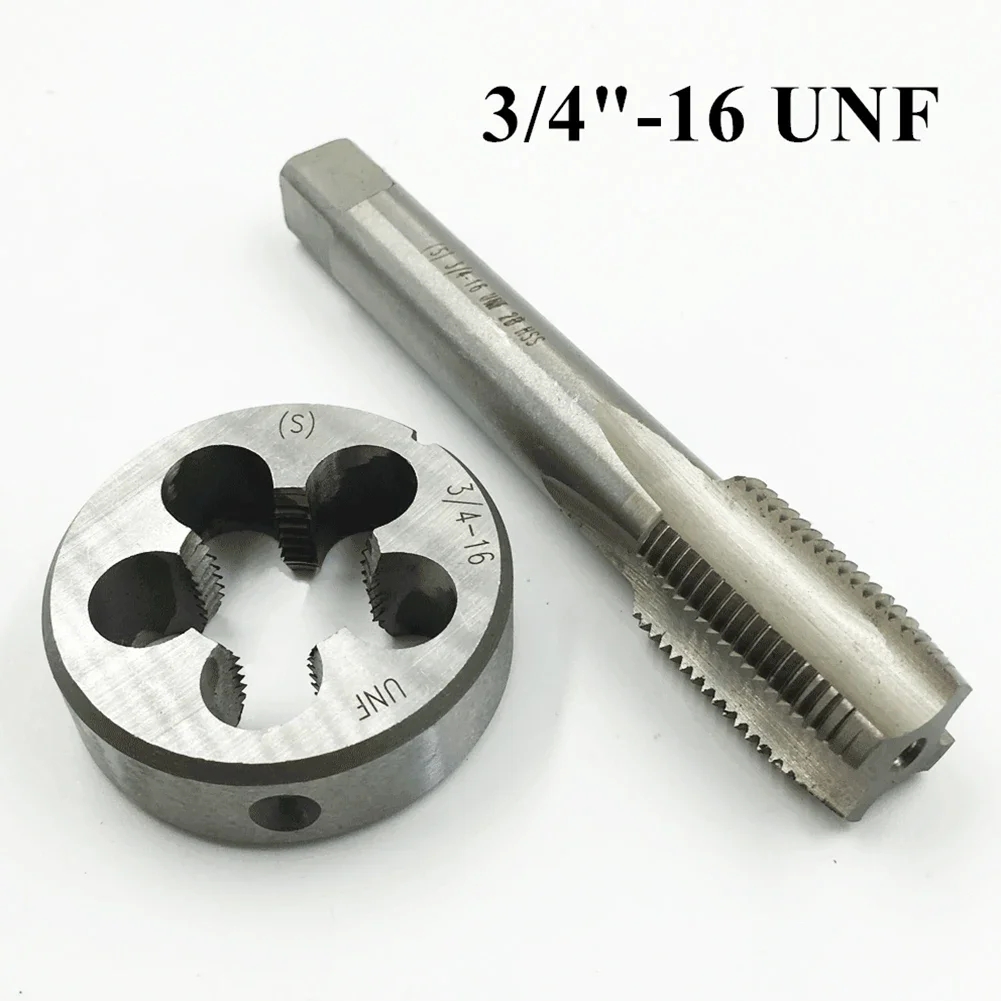 

3/4" -16 TPI Tap And Die Set HSS Right Hand Thread 3/4-16 UNF Tap 3/4-16 UNF Die Metric Screw Thread Tap Drill Machine Plug Tap