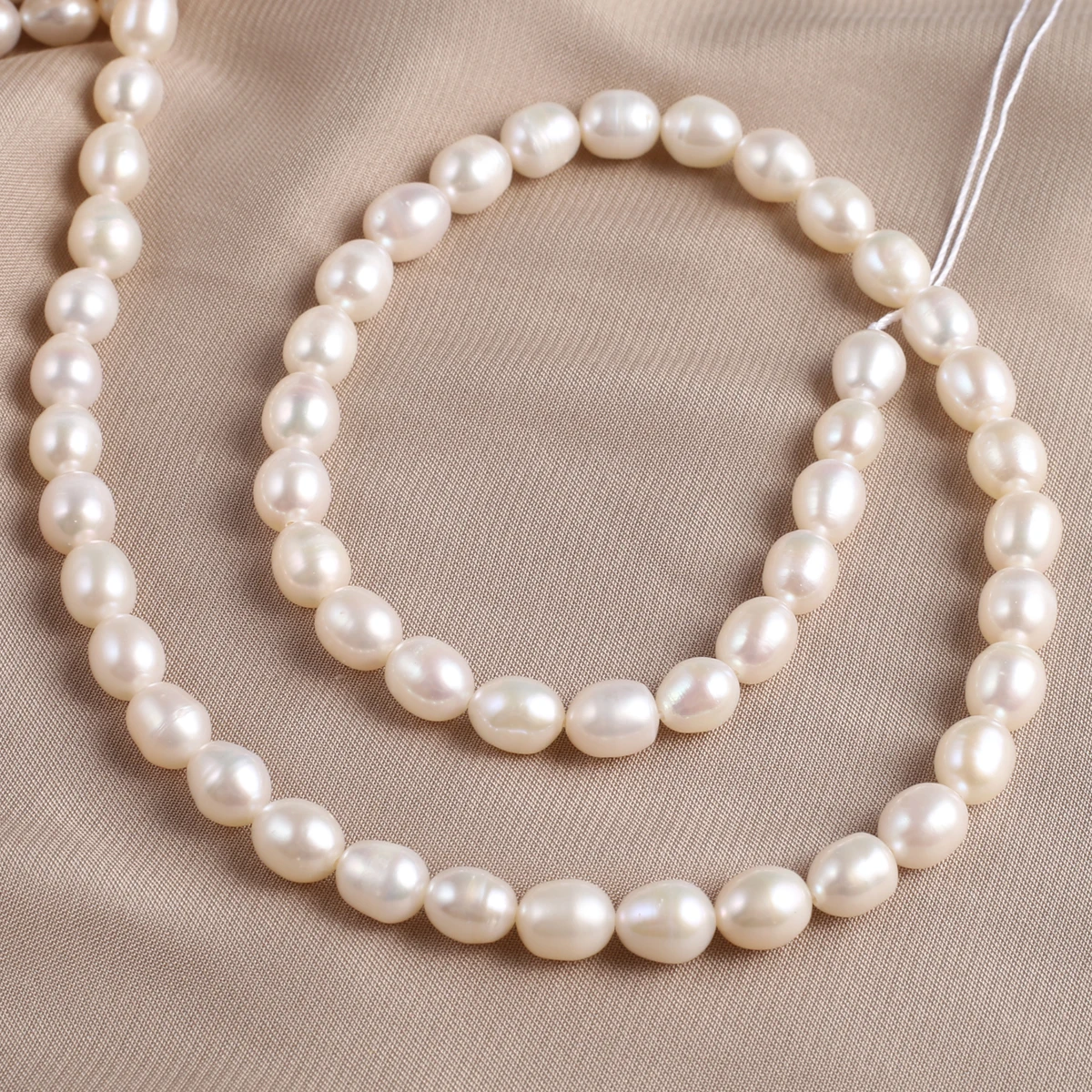 Natural Freshwater Polished Pearl Beads 7-8mm Loose Pearl Bead for Jewelry Making Diy Women Elegant Necklace Bracelet Crafts